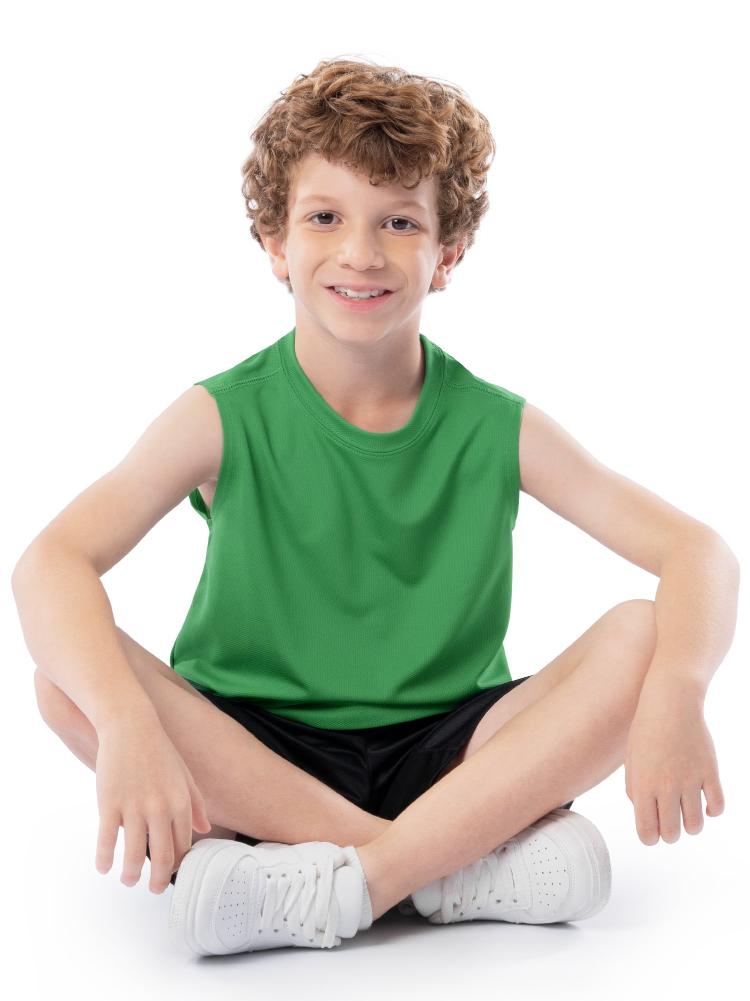 Athletic Works Boy's Core Active Muscle Tank, 2-Pack, Sizes 4-18 & Husky