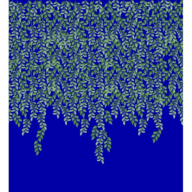 Soimoi polyester Crepe Fabric Leaves Panel Print Sewing Fabric Yard 42 Inch Wide