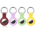 thumbnail image 1 of GHSDFBB 4 Packs Silicon Case Compatible with AirTags Keyring, Portable Protective Compatible with Airtag Holder Keychain Accessories Pet Collar Tracker Cover for Keys-Luggage-Backpack (B), 1 of 7