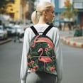 thumbnail image 7 of FORMRS Mini Backpack Purse for Women Travel Daypack Casual Shoulder Bag, Red Flamingo Pattern, 7 of 7