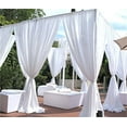 thumbnail image 4 of 115 x 120 IVORY Chiffon Voile Curtians Drapes Panels for Event Decor - Backdrop Draping, 4 of 4
