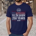 thumbnail image 2 of UngA 250 Years America Anniversary 250th Independence Day Freedom Mens Shirt (Navy,XXL), 2 of 5