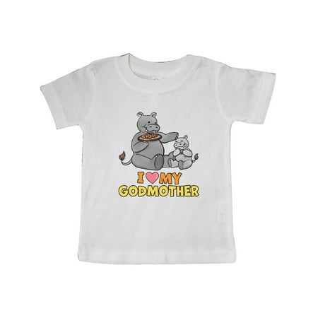 

Inktastic I Love My Godmother Hippos Gift Baby Boy or Baby Girl T-Shirt