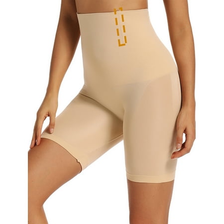 Joyshaper Shapewear Shorts for Women Tummy Control Body Shaper Thigh Slimmer Butt Lifter Panties(Beige-M/Firm Control)