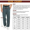 thumbnail image 7 of Tyhengta Mens Pants Athletic Open Bottom Running Pants Mesh Mens Sweatpants with Pockets Grey/Black 2XL, 7 of 7
