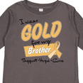 thumbnail image 4 of Inktastic I Wear Gold for my Brother-Support, Hope, Cure Boys or Girls Long Sleeve Toddler T-Shirt, 4 of 5