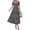 Dot Black, variant on Womens Square Neck Smocked Dress Summer Puff Short Sleeve Floral Casual Ruffle Tiered Maxi Wedding Guest Dresses