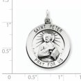 thumbnail image 3 of Sterling Silver Antiqued Saint Peter Medal, 3 of 3