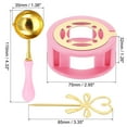 thumbnail image 2 of Uxcell Wax Seal Stamp Kit, Wax Seal Melting Pot with Wax Seal Spoon & Stirring Stick & Tweezer, Pink, 2 of 6