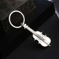 thumbnail image 2 of Violin Shaped Keychain Metal Musical pendant keyring instrument Instrument Car Keyrings Key Holder Handbag Decor Accessory, 2 of 9