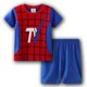 thumbnail image 1 of Pijamas de algodón para niños y niñas, ropa de dormir de 2 a 7T con bonito gato, conjunto de ropa interior de manga corta, 1 of 4