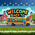 thumbnail image 3 of Colorful Welcome Banner School Bus Theme Decorative Back to School Sign for Classroom Decorations Indoor Event Kid, 3 of 7