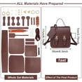 thumbnail image 2 of 1 Set DIY Leather Shoulder Bag Making Kit PU Leather Crossbody Bag Sewing Pattern Materials Craft Kit Handicraft Women Messenger Bag Purse Making Supplies Personalized Gift Brown, 2 of 9