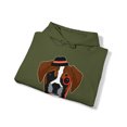 thumbnail image 4 of Hipster Boxer Dog Graphic Hoodie Sweatshirt, Sizes S-5XL, 4 of 9