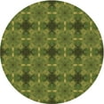 thumbnail image 1 of Ahgly Company Indoor Round Patterned Dark Yellow Green Area Rugs, 7' Round, 1 of 6