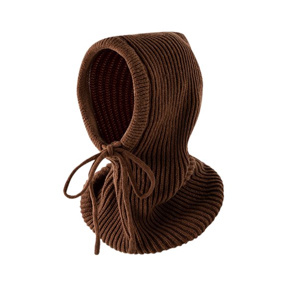 Hats for women Knitted Thermal Ski Cap Integrated Neck Bib Windproof Winter Sports Headwear