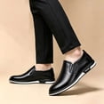 thumbnail image 2 of Men's Perforated Faux Leather Slip on Loafers, Breathable Hollow out Soft Lightweight Casual Dress Shoes for Driving Travel Walking Office, 2 of 6