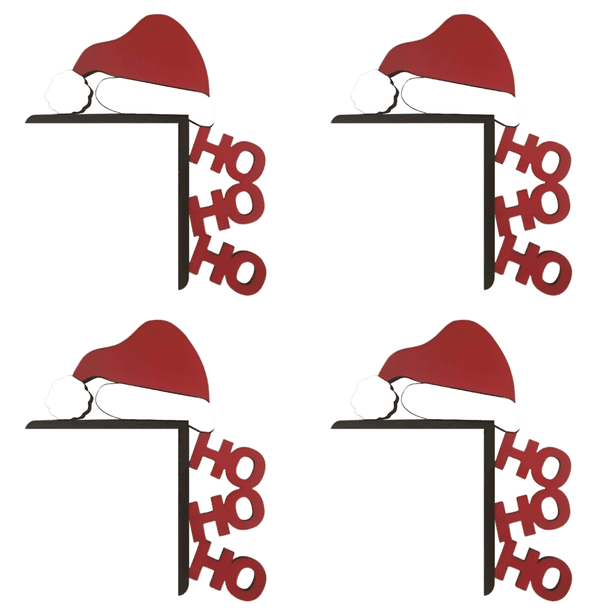 Marco Puerta Navideña para Actividades Navideñas (gorro Papá Noel)