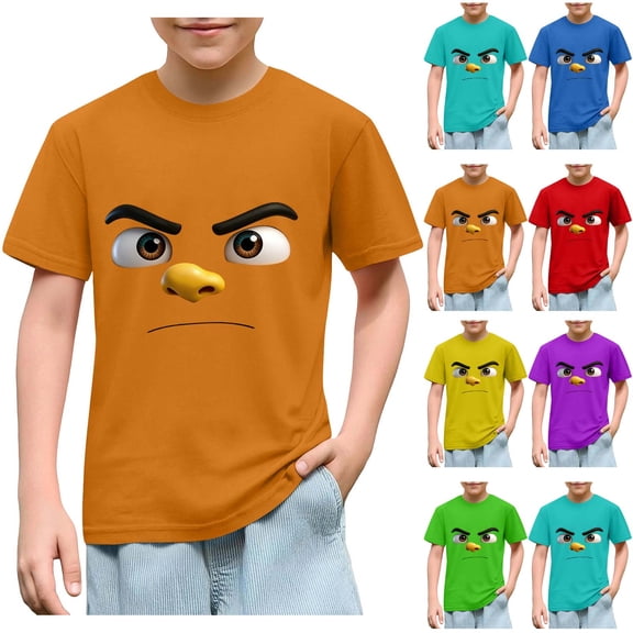 Piuwrlz Red Short Shirts Sleeve Teen Boys Graphic T-Shirts Pullover T Shirts Red Size 9 Years