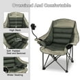 thumbnail image 5 of Oversized XL Folding Camping Chair,Heavy Duty Support 400Lbs,Large Comfy Padded Camp Chair for Adults,Lawn Arm Chair w/Cup Holder,Phone Holder,Carry Bag Perfect for Outdoor (Brown, 5 of 12