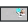 thumbnail image 2 of PinPix ArtToFrames 10x22 Custom Cork Bulletin Board White Circles   Poster Board Has a Fabric Style Canvas Finish, Framed in Satin Black (PinPix-494), 2 of 6