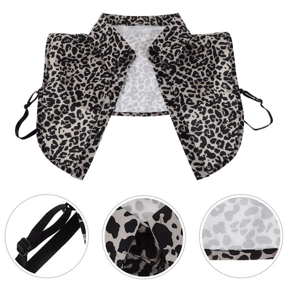WEUVEB Women Accessories Detachable Collar Chiffon Leopard 1Pcs False Collars For Casual Occasions In Spring
