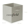 thumbnail image 7 of Casafield Set of 12 Fabric Storage Cube Bins, Light Gray - 11" Collapsible Foldable Cloth Baskets for Shelves and Cubby Organizers, 7 of 7