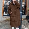 thumbnail image 3 of HTNBO Womens Winter Down Coat Warm Quilted Puffer Jackets Maxi Long Thicken Parka Hooded Anorak Loose Fit Overcoat Outwear, 3 of 7