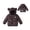 #A02-Coffee, variant on Abcomgle Toddler Puffer Jacket Lightweight Lightweight Puffer Padded Baby Jacket Cute Bear Ears Hooded Boys Winter Coat Winter Warm Infant Outerwear