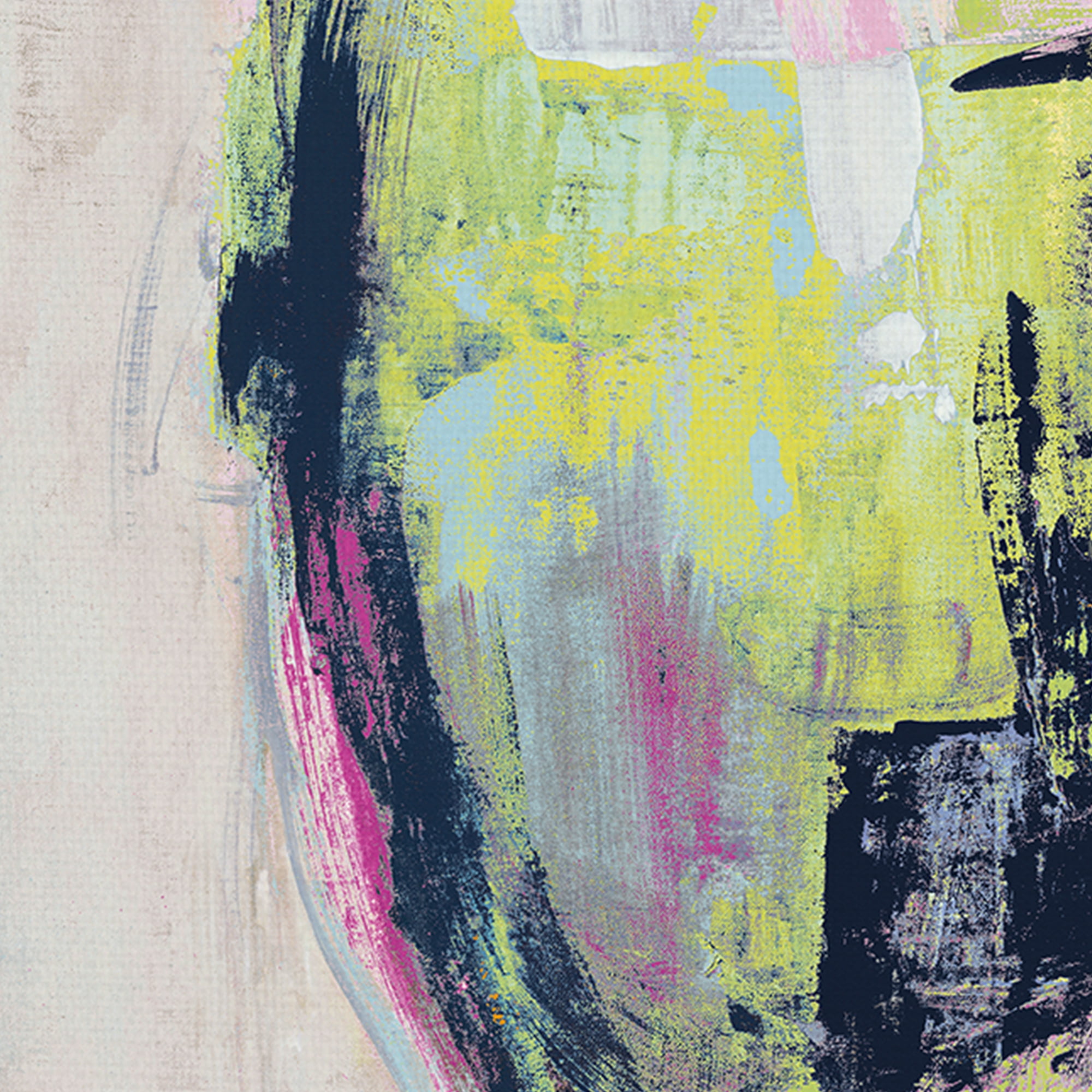 Green with Envy by Phillip Brown Abstract Portrait Canvas Art
