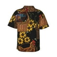 thumbnail image 3 of Picia Embroidery Chicken Rooster Gentle Cotton Regular Fit Short Sleeve Casual Hawaiian Shirt for Men-Medium, 3 of 9