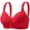 Red, variant on Ohufall Plus Size Push Up Bras for Women Embroidery Light Comfortable No Steel Rims Everyday Bralettes Full Coverage Soft Support Bra