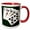 Red/White, variant on 3drose, Poker Hands Royal Flush Clubs, 15oz Two-tone Blue Mug