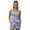 Blue and Pink-Peach Blossom, variant on DISNIMO Flower Printed Tankini Swimsuits for Women Two Piece Bathing Suits Athletic Swimwear Breathable Swim Tank Top with Shorts, S