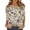 Light Blue, variant on Women's Fashion Casual Retro Floral Print V-Neck Button Down Three-Quarter Sleeve T-Shirt Top, Chic Blouse for Women,Royal Blue,XL