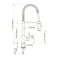 thumbnail image 5 of Dowell Single Handle Pull Down Spring Sprayer Kitchen Faucet - 8002 006 - Black, 5 of 10