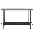 thumbnail image 3 of Puetz 1-Shelf Metal Sofa Table, Black and White, 3 of 7
