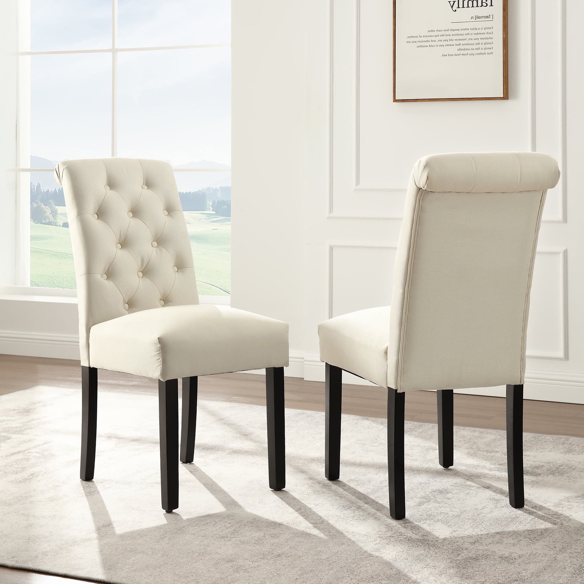 Indoor Dining Chair Cushion (Set of 4) Winston Porter Fabric: Eggshell