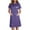 Purple, variant on Xfvqtps Womens Nurse Dress with Pockets Button Short Sleeve Splicing Caregiver Work Dress Blue