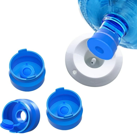 3 and 5 Gallon Water Jug Cap, Reusable Food Grade Silicone Replacement Cap for 55mm Water Bottle Dispenser Caps, Non Spill Bottle Water Dispenser Cap - pack of 3