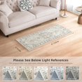 thumbnail image 2 of Boho Vintage Round Rug ft- Faux Wool Dreely Washable Area Rug Small Distressed Throw Rugs Floor Carpet for Door Mat Entryway Bedrooms Laundry (Round - ; Diameter Border ), 2 of 6