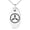 Silver, variant on Stainless Steel Yamaouchi Samurai Crest Engraved Small Oval Charm Pendant Necklace