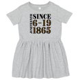 thumbnail image 3 of Inktastic Juneteenth Since 6-19-1865 Girls Toddler Dress, 3 of 5
