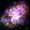 Sparkling Crab Nebula, variant on Elephant Stock Glowing Veil Nebula Wall Art - Horizontal Multi Panel Canvas - Living Room Wall Decor - Astronomy & Space Multi Panel - Black And Gray Decor - 24" x 14"