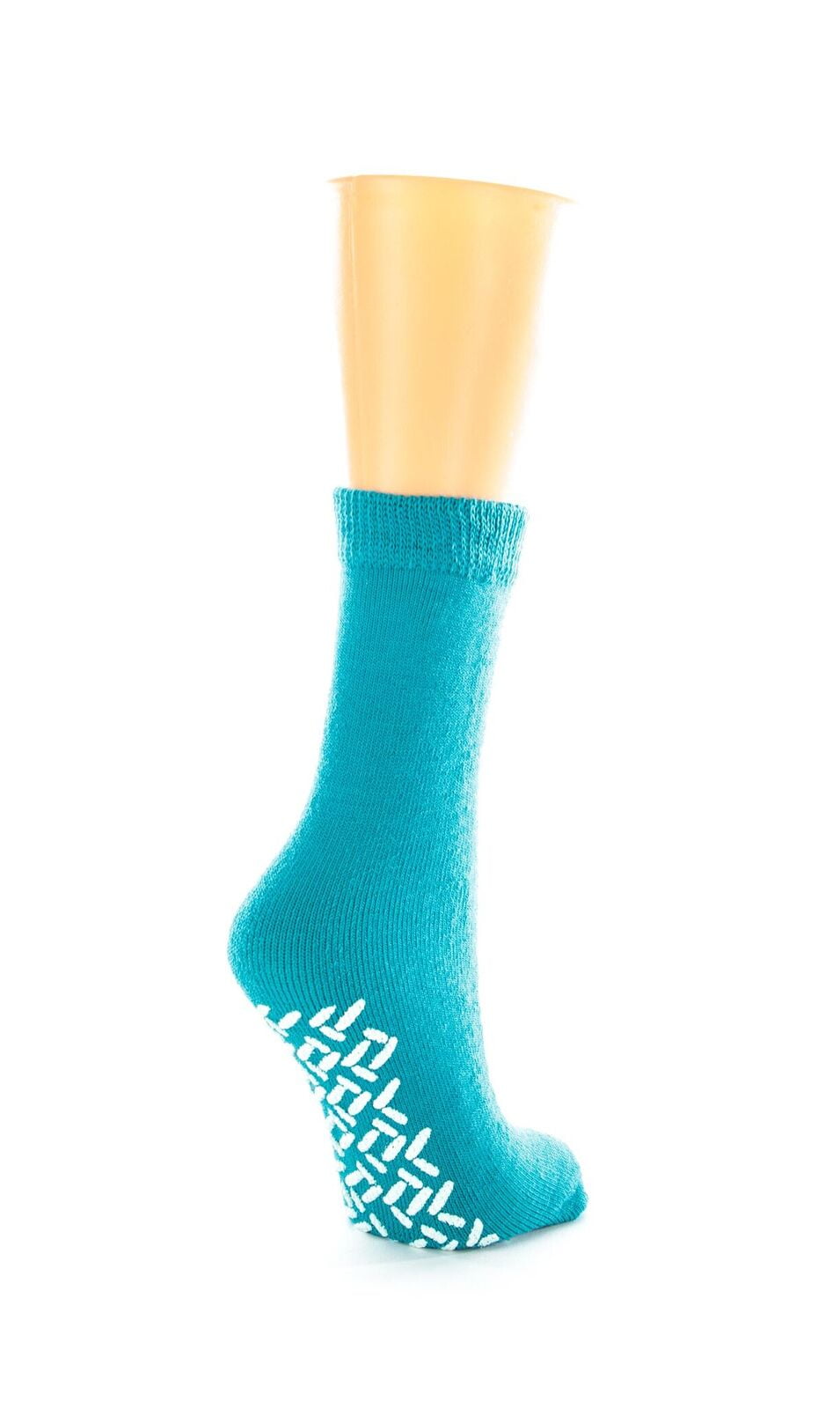 Teal Rubber Bottom Slipper Sock, Size XL (1 Pair)