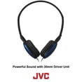 thumbnail image 3 of JVC Auriculares planos y plegables, color blanco, planos, en la oreja, con enchufe delgado para teléfono chapado en oro de 3,94 pies HAS160W, 3 of 5