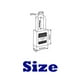 thumbnail image 2 of Candado de seguridad con grillete de acero inoxidable con llaves diferentes para / Verde, 2 of 9