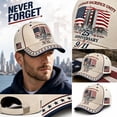 thumbnail image 5 of JULMCOMO 9/11 25th Anniversary Baseball Cap 2001-2026 Never Forget American Flag Hat Contrast Color Adjustable Patriotic Hat for Unisex C, 5 of 6