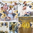 thumbnail image 3 of YANSION Blue Gold 40th Birthday Party Decorations, Happy 40th Birthday Pennant Banner, Metallic Gold Navy Blue Sequin Balloons Number 40 Balloon for Party Birthday Decorations, 3 of 7