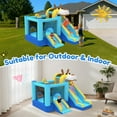 thumbnail image 6 of Mukidy 114''x 114'' x 92.5'' Inflatable Bounce Houses for Kids 3-10 with Blower Double Slide and Ball Pit/Indoor Bouncy House, PVC, Child, Teen, Toddler，Blue, 6 of 9